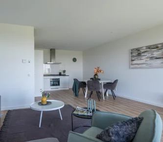 Projectinrichting voor logeerwoning woonkamer