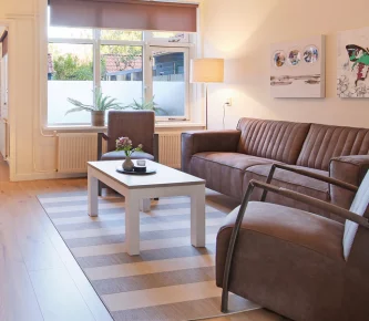 Projectinrichting voor logeerwoning woonkamer