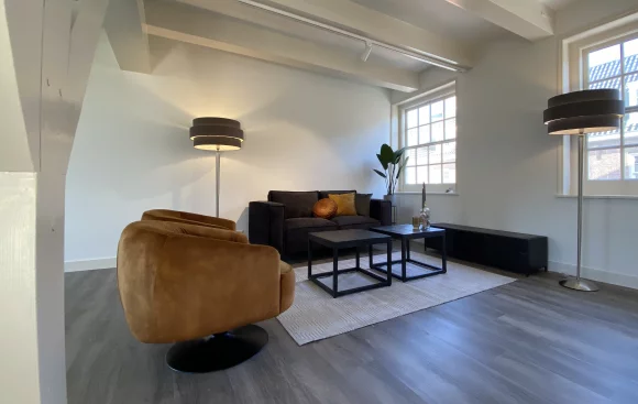 Tijdelijke inrichting van een woonkamer